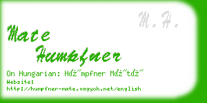 mate humpfner business card